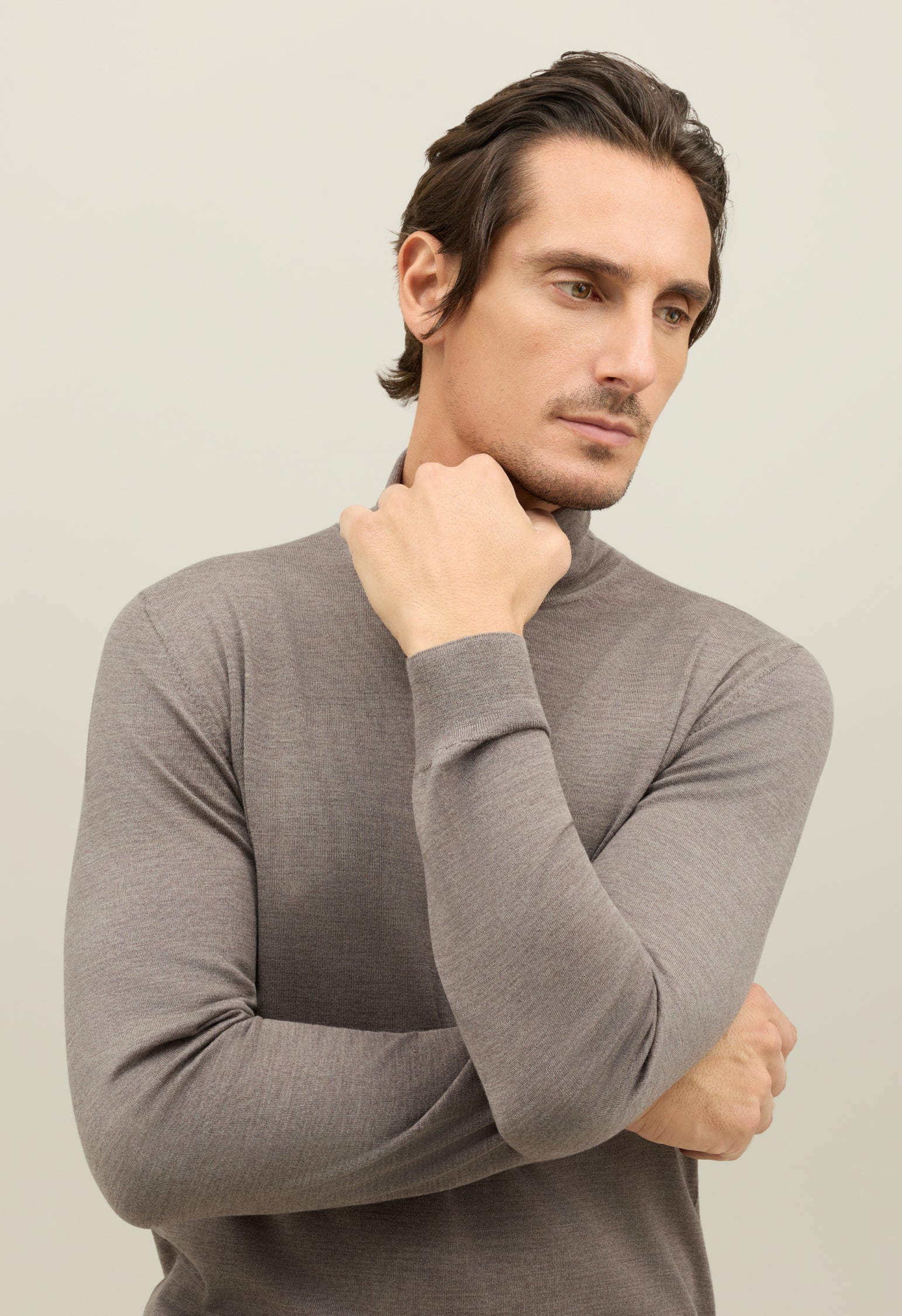 Grey Wool Turtleneck