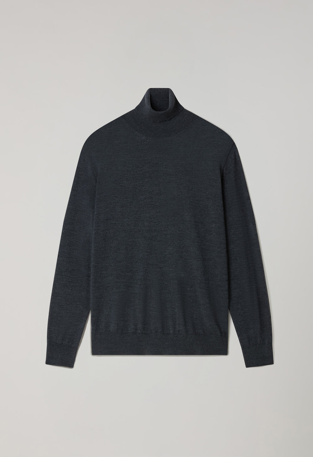 Dark Grey Superlight Wool Turtleneck