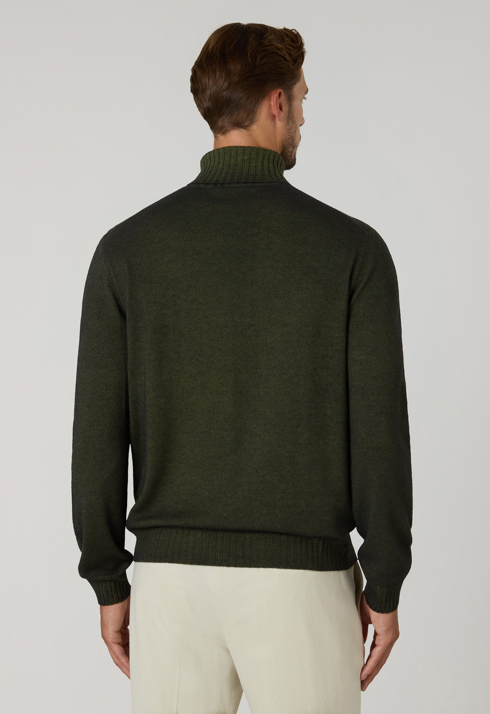 Grüner Rollkragenpullover aus Kaschmir Tinto Velo
