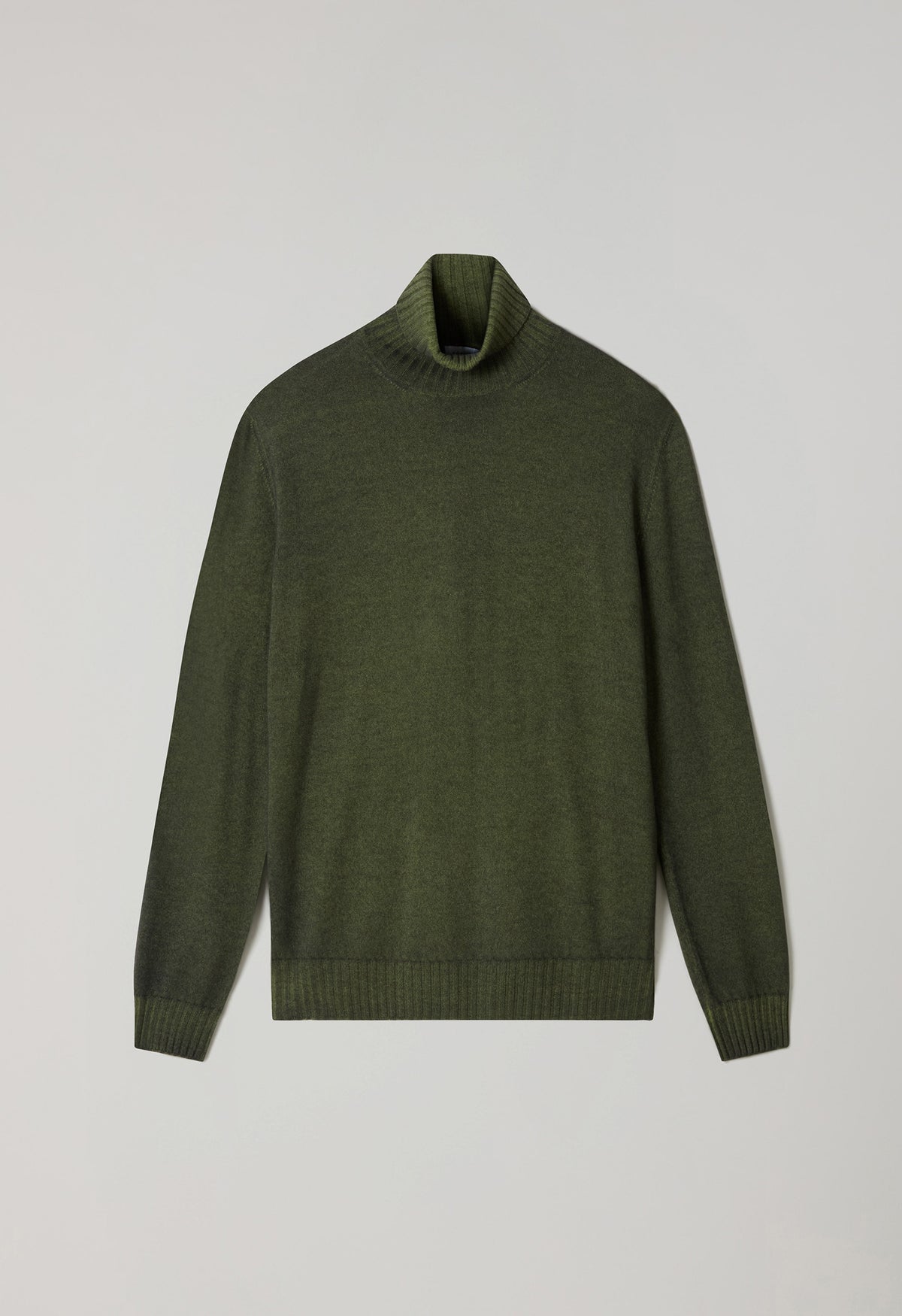 Grüner Rollkragenpullover aus Kaschmir Tinto Velo
