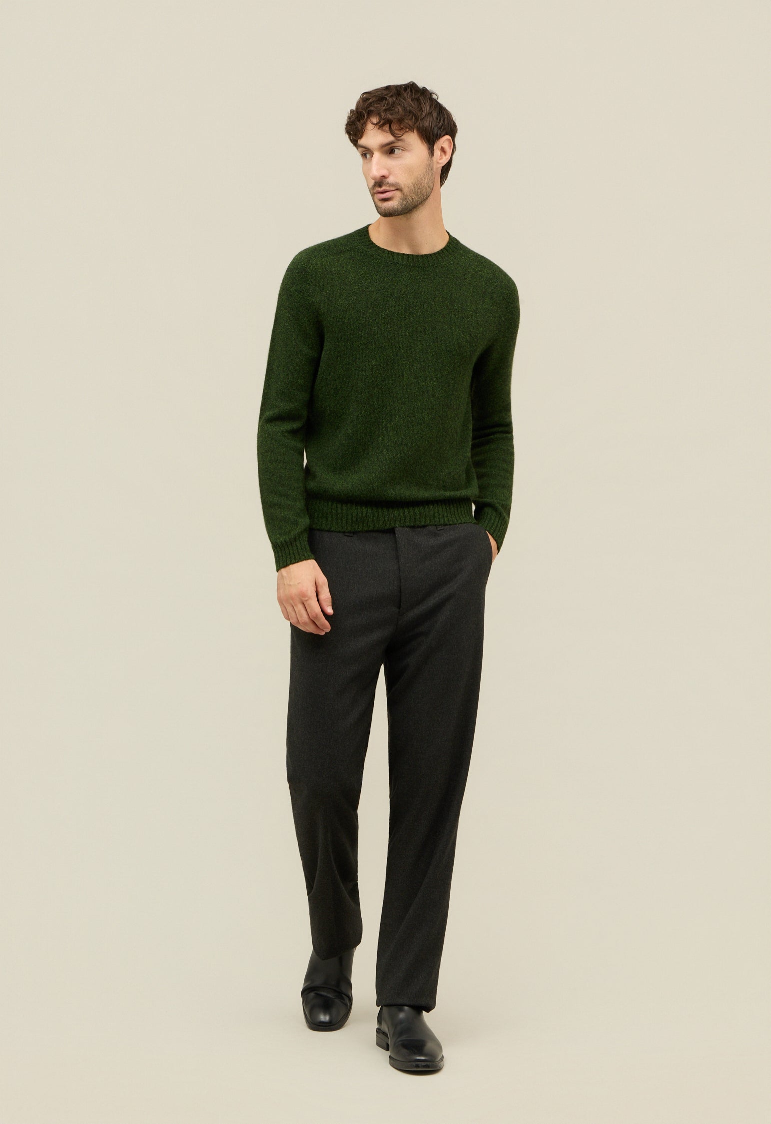 Green Cashmere Crewneck
