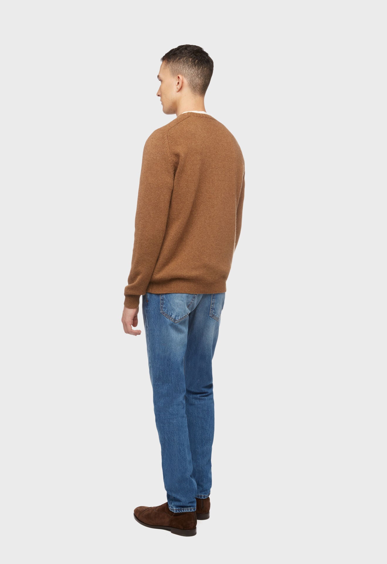 Brown Pure cashmere crewneck sweater