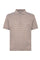 Braunes Gestreiftes Kurzarm-Poloshirt aus Baumwolle