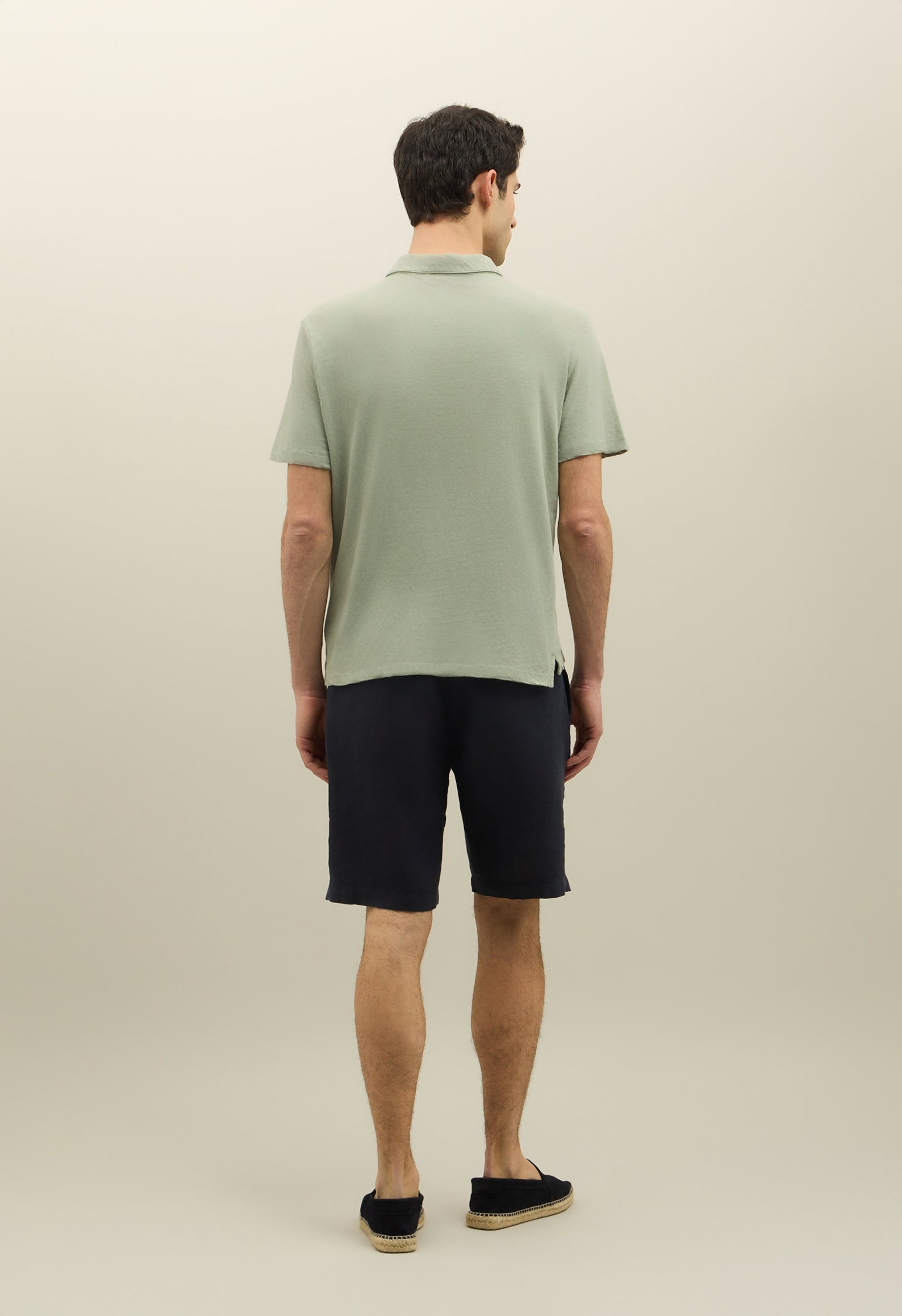 Blended Linen Cotton short-sle