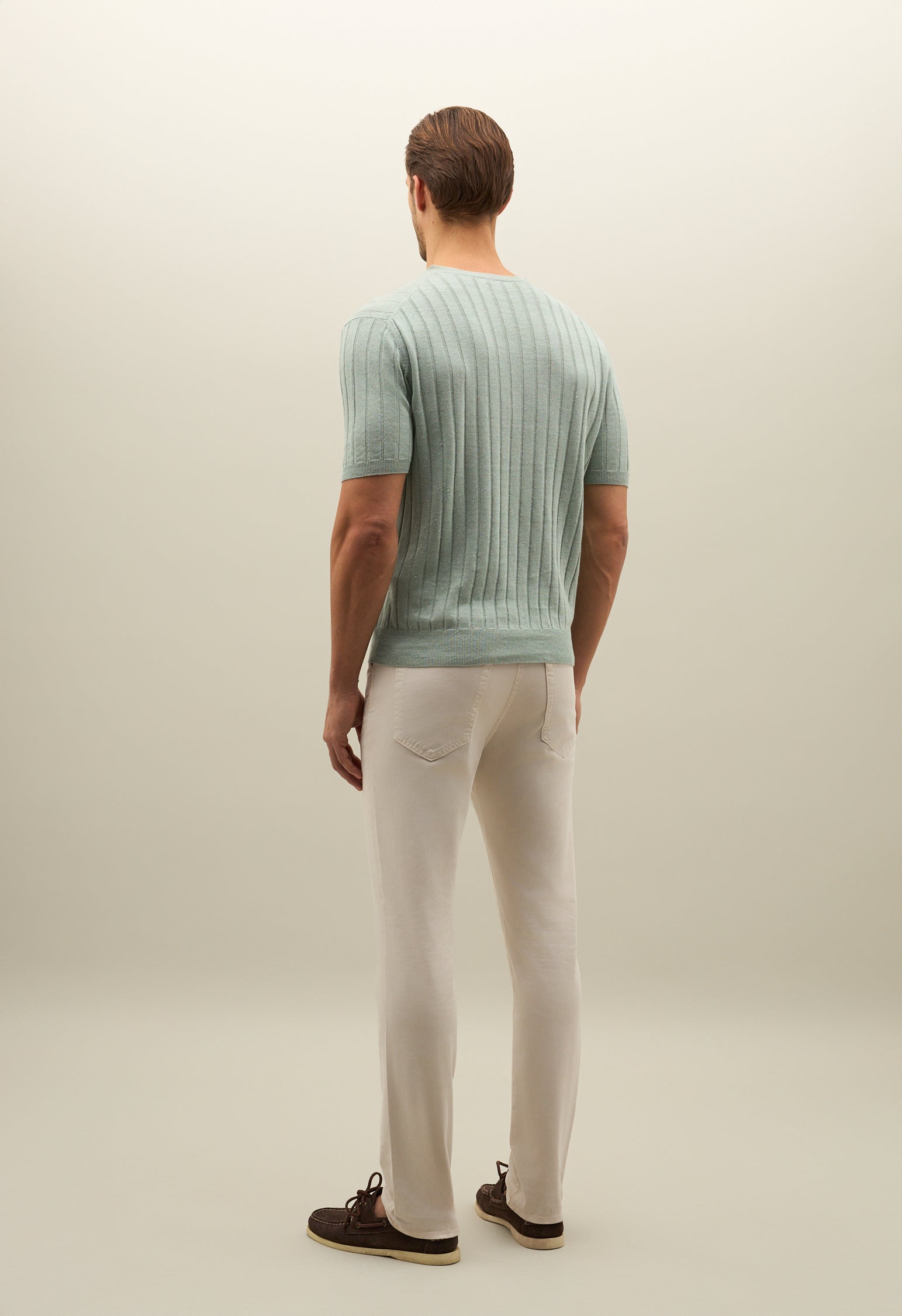 Flat Rib Linen T-Shirt