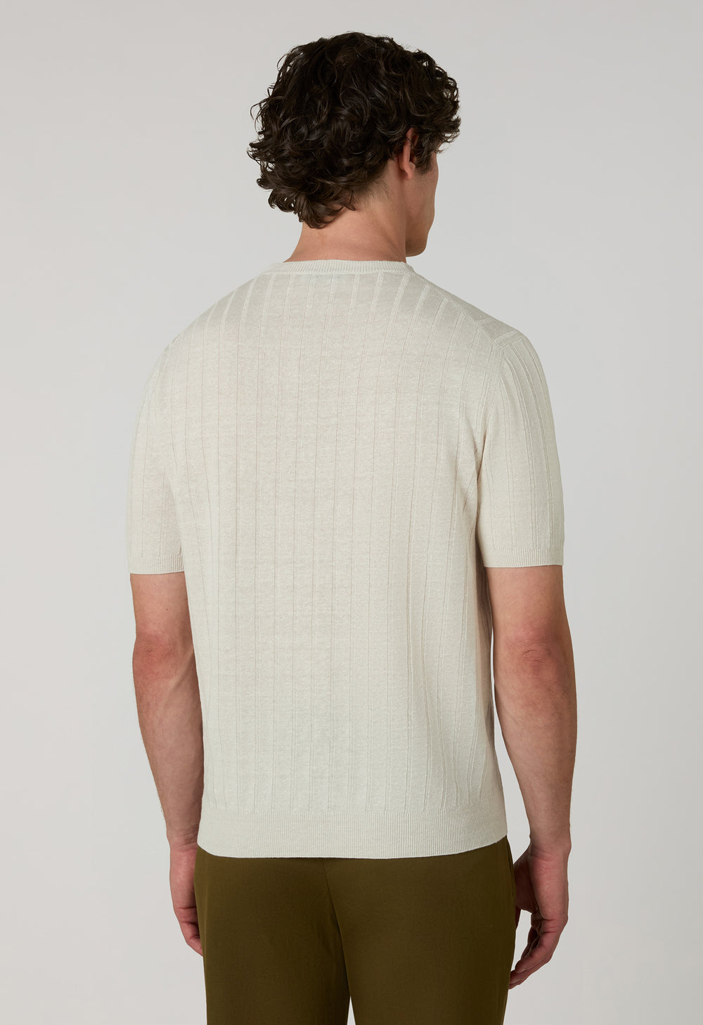 Linen Cotton Flat Rib T-Shirt