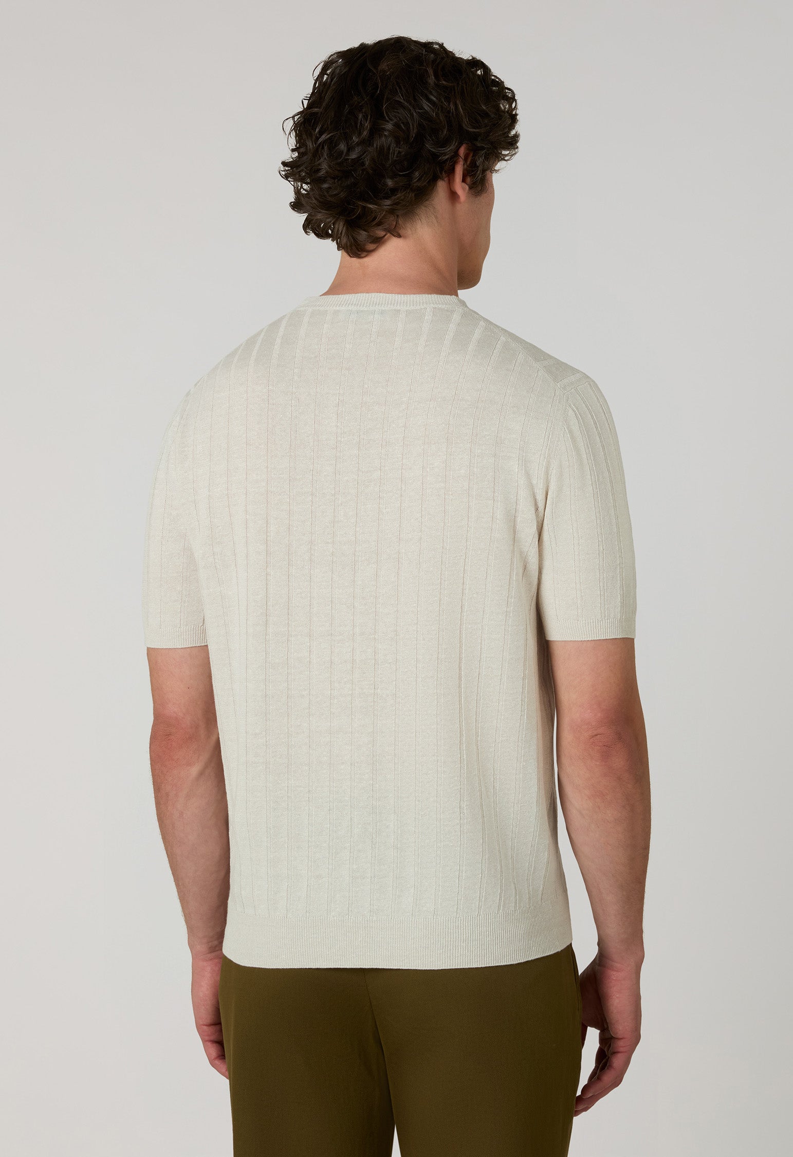 Linen Cotton Flat Rib T-Shirt