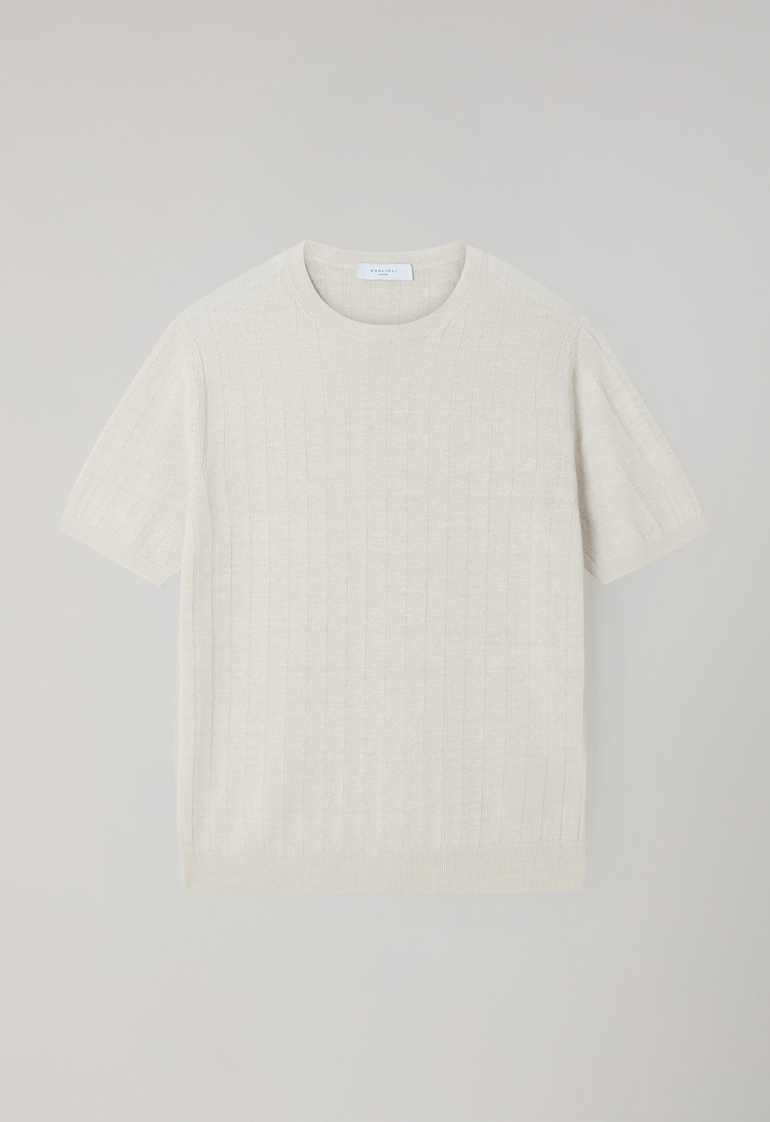 Linen Cotton Flat Rib T-Shirt