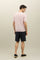 T-Shirt in cotone tinto in capo rosa