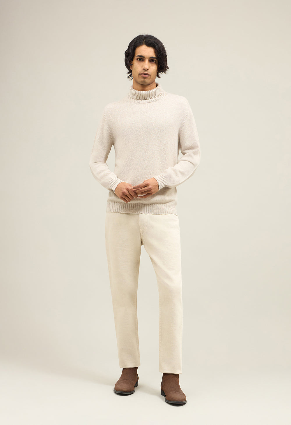 Warm White Coccola Cashmere Turtleneck