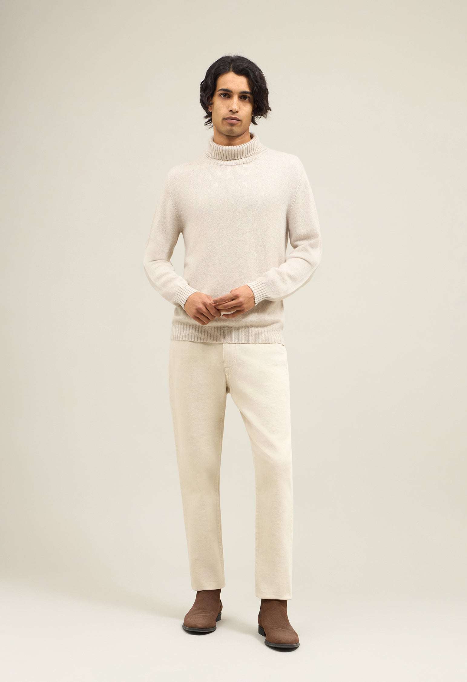 Warm White Coccola Cashmere Turtleneck