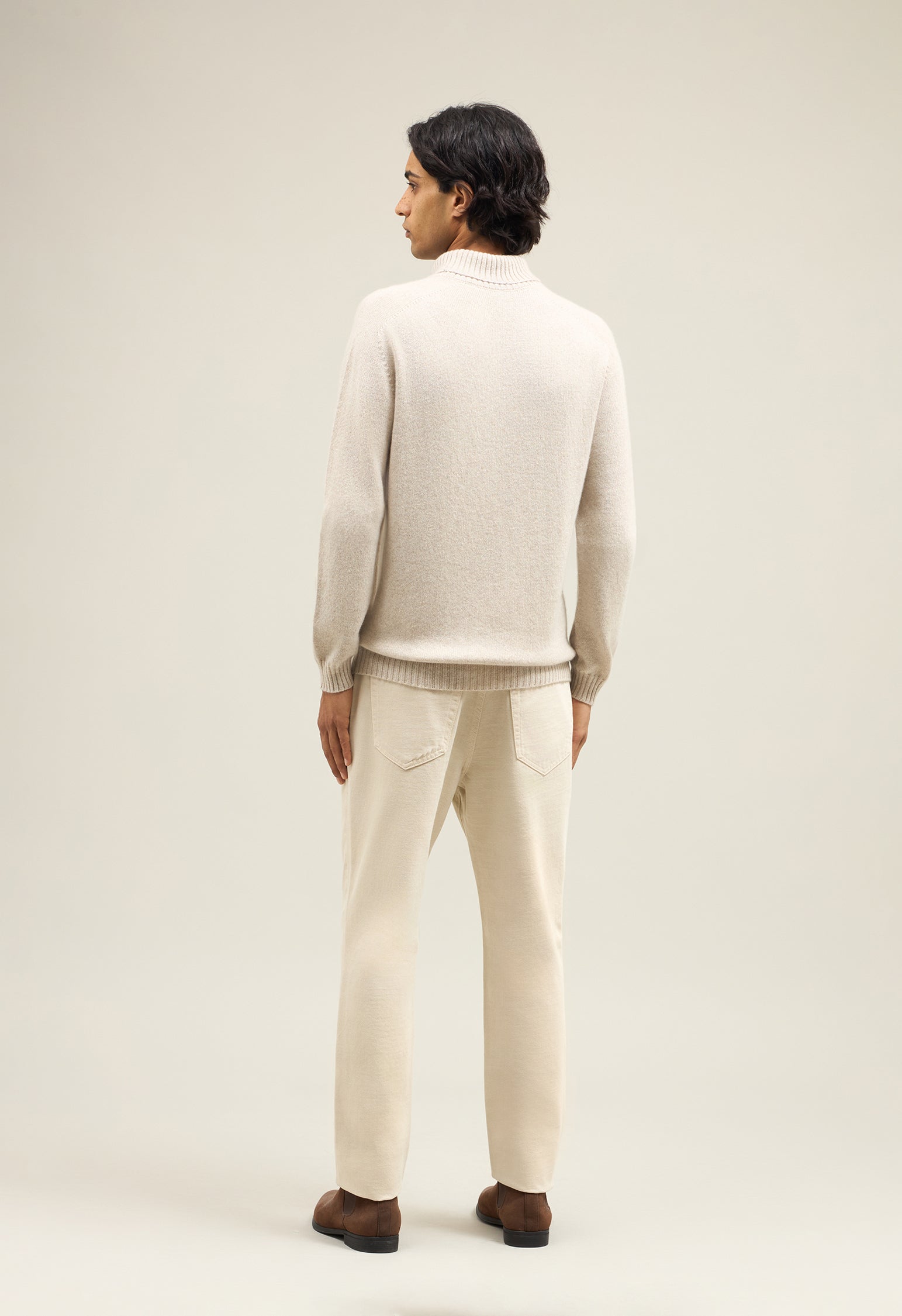 Warm White Coccola Cashmere Turtleneck