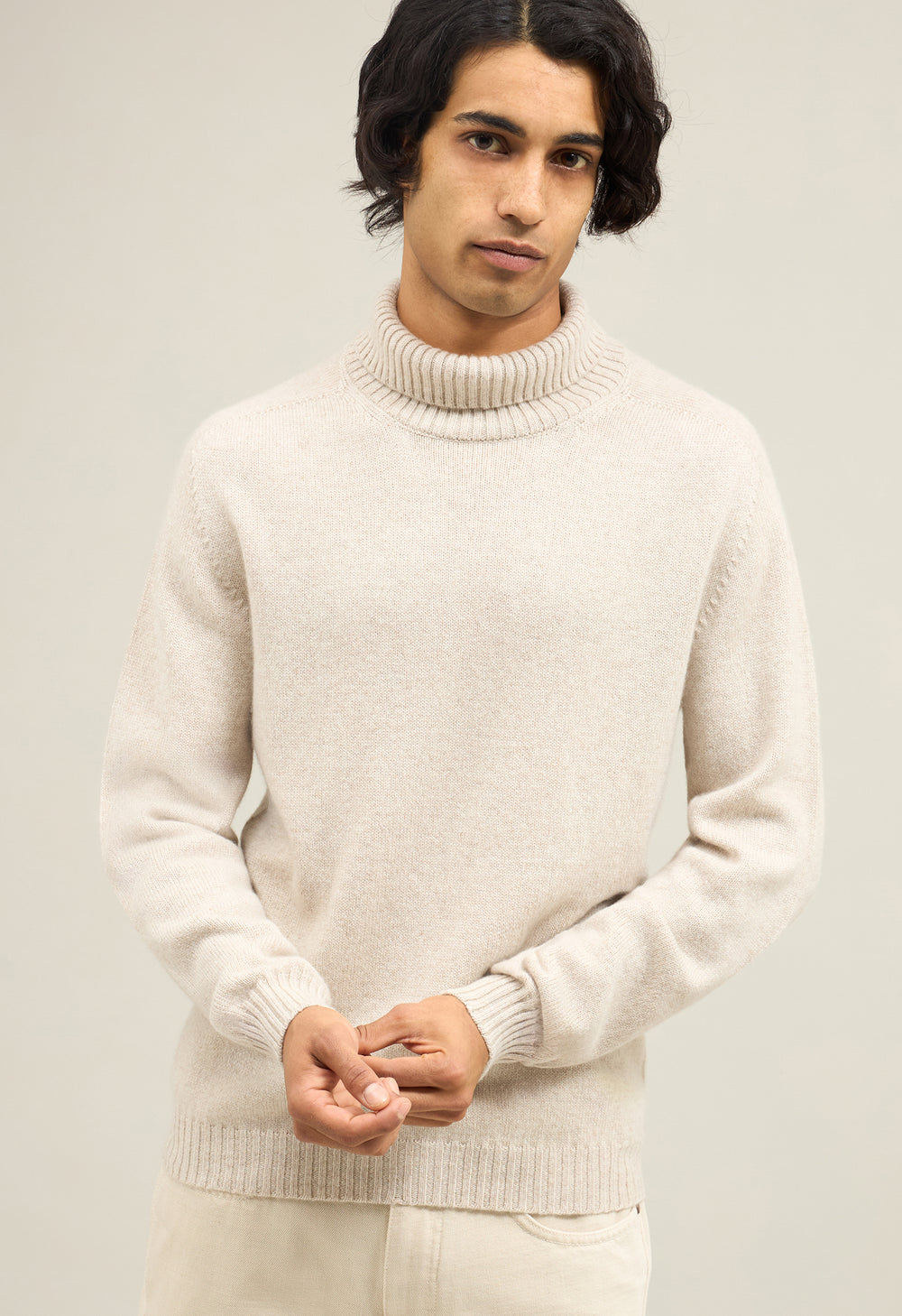 Warm White Coccola Cashmere Turtleneck