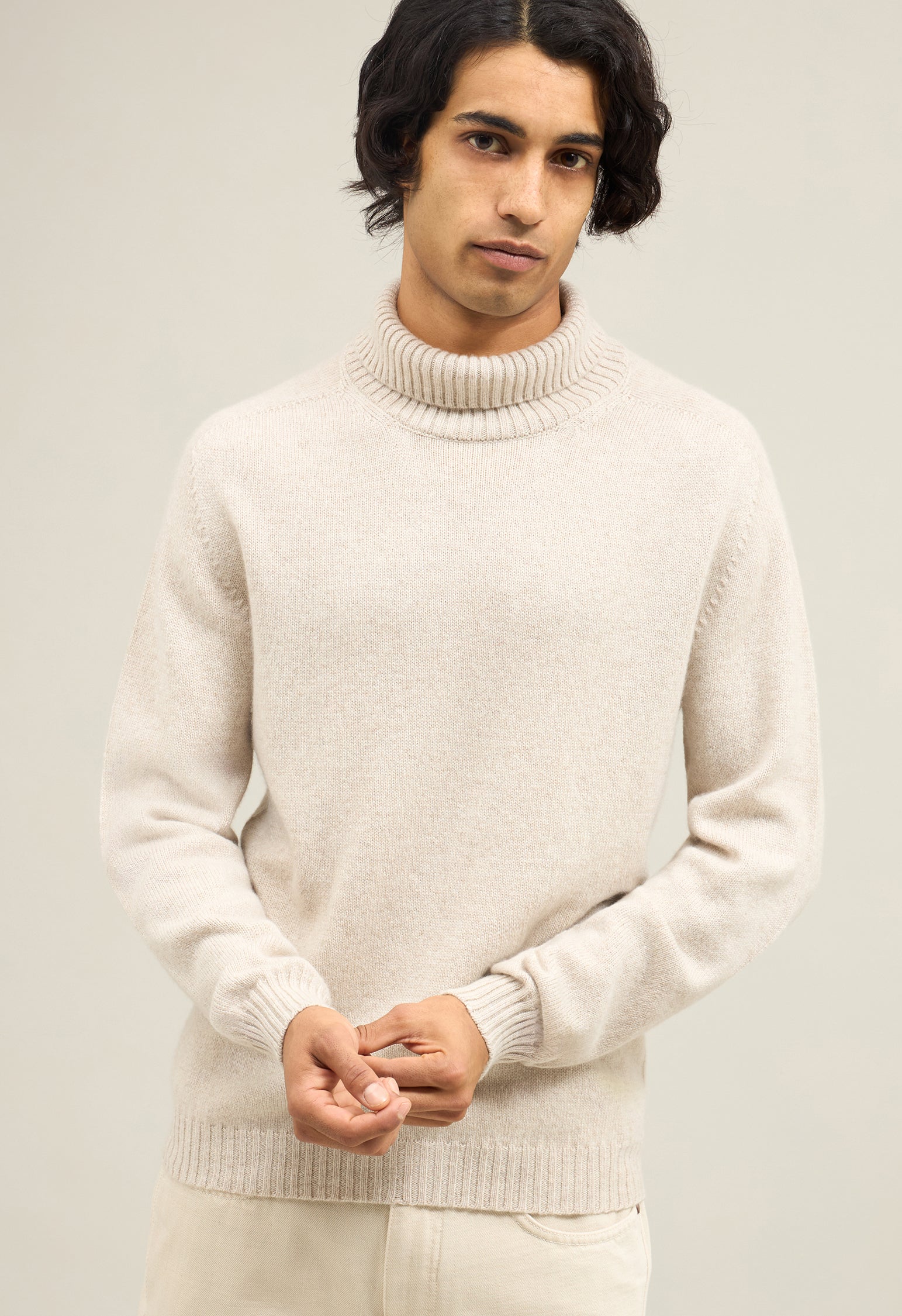 Warm White Coccola Cashmere Turtleneck