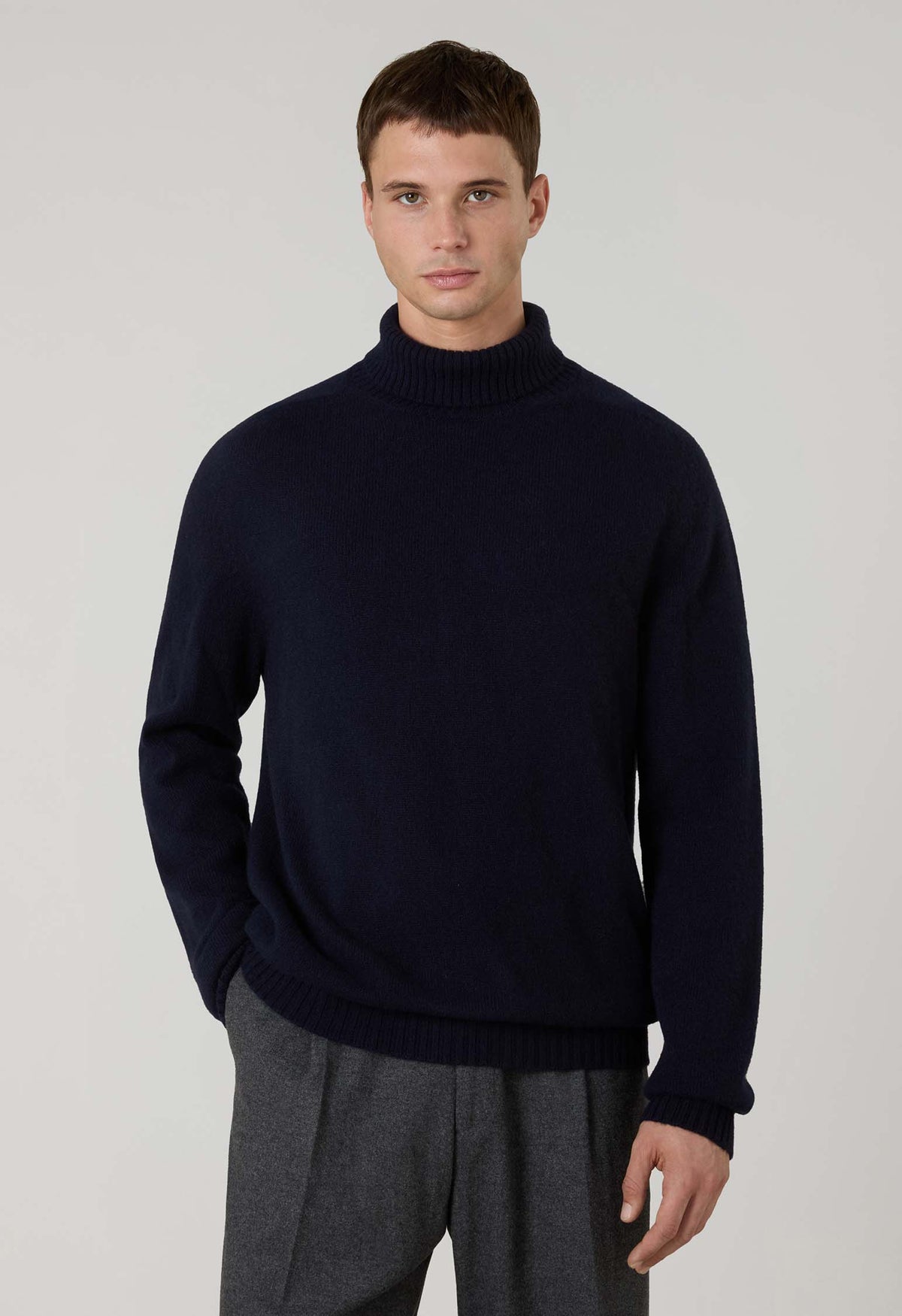 Blue Coccola Cashmere Turtleneck