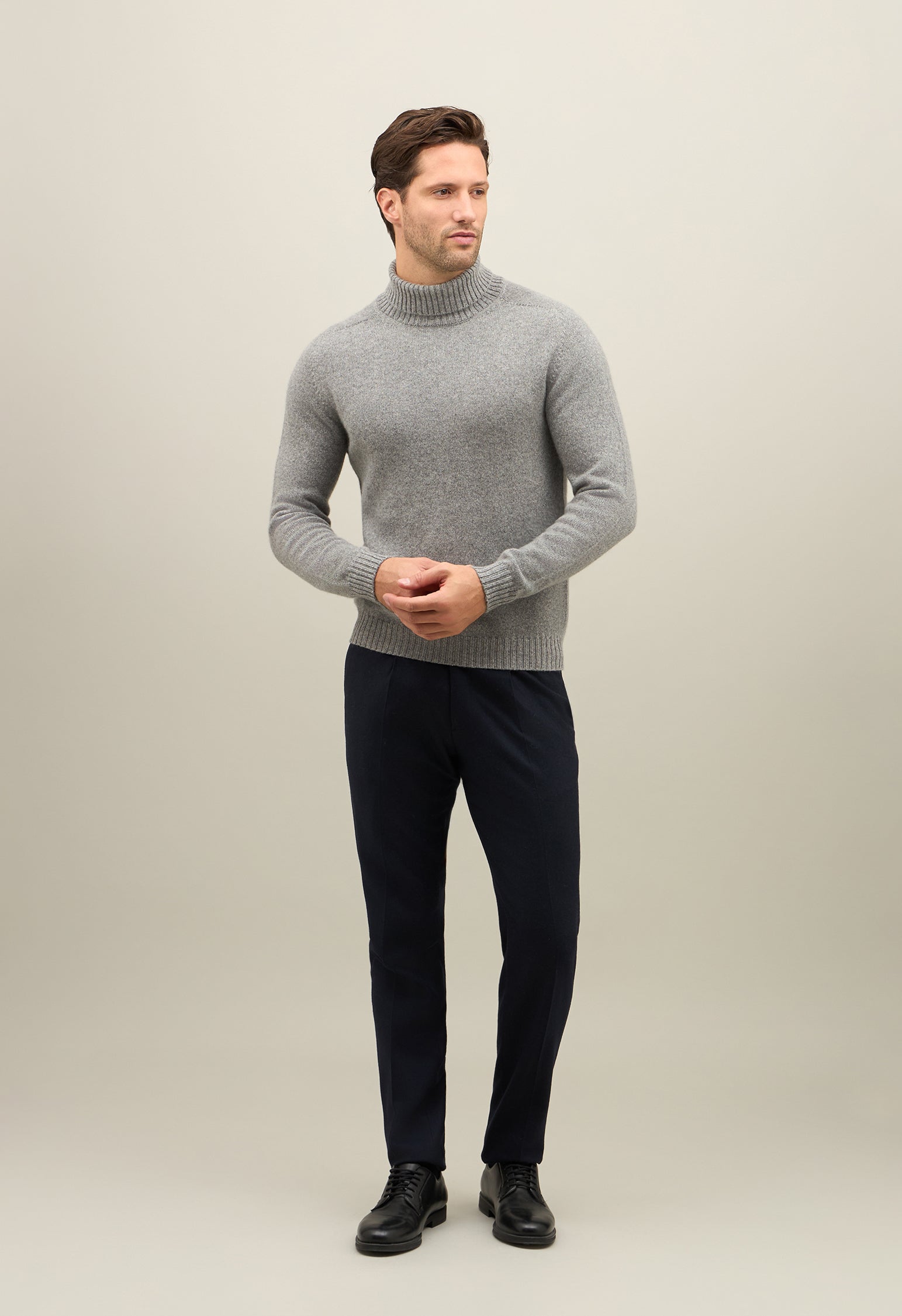 Grey Coccola Cashmere Turtleneck