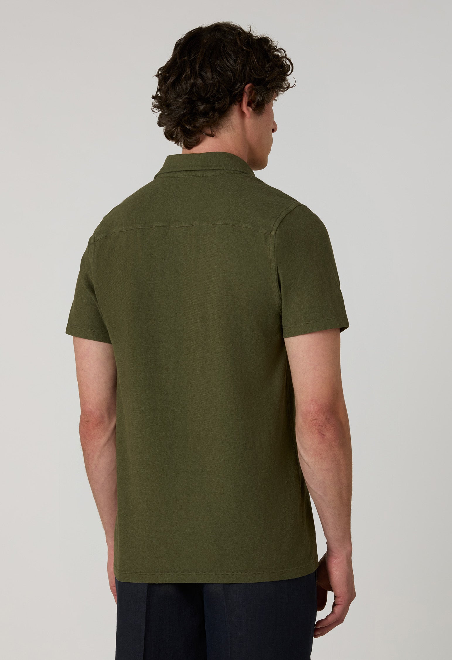 Cotton Linen short-sleeve Polo