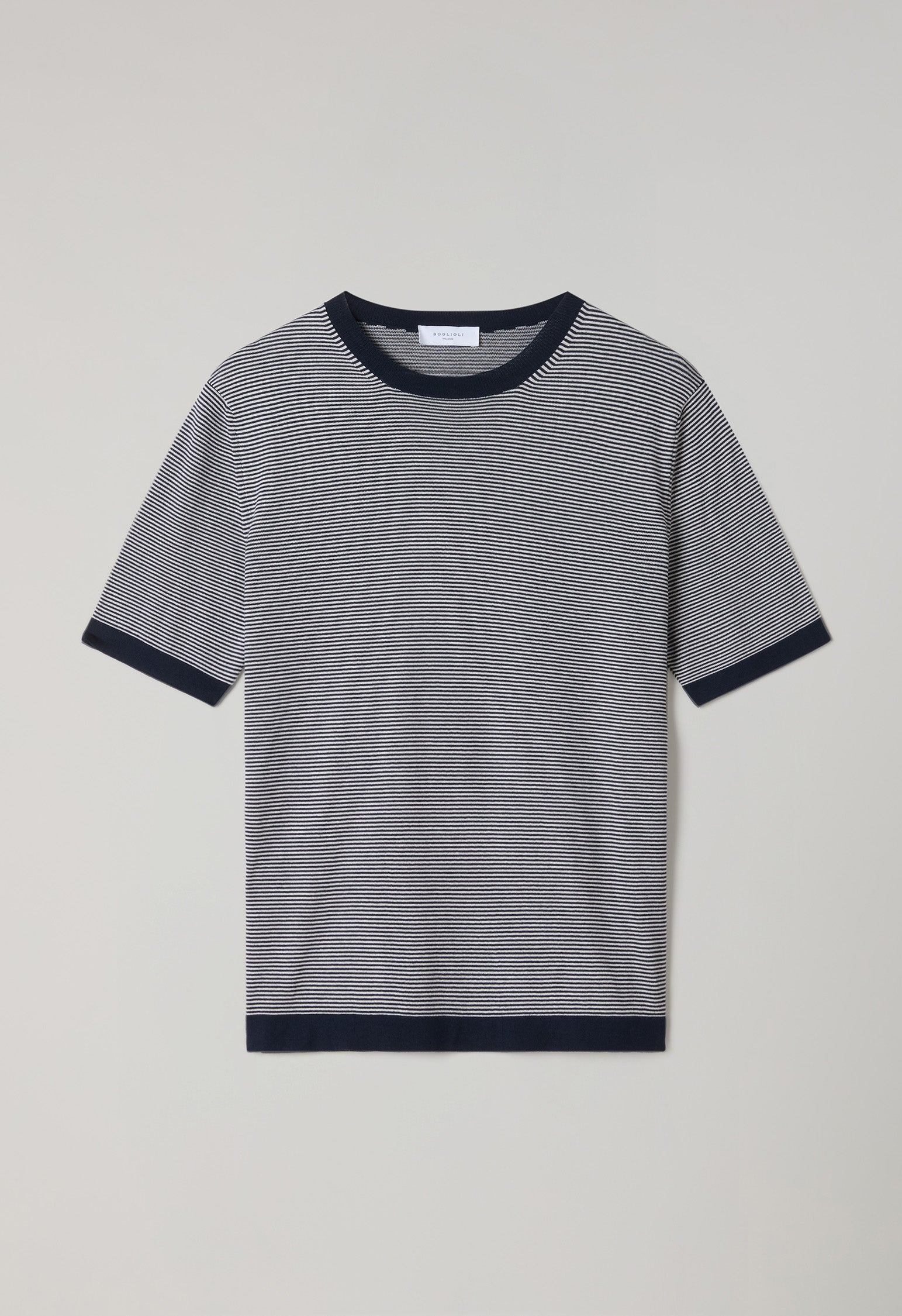 T-Shirt in cotone a righe blu