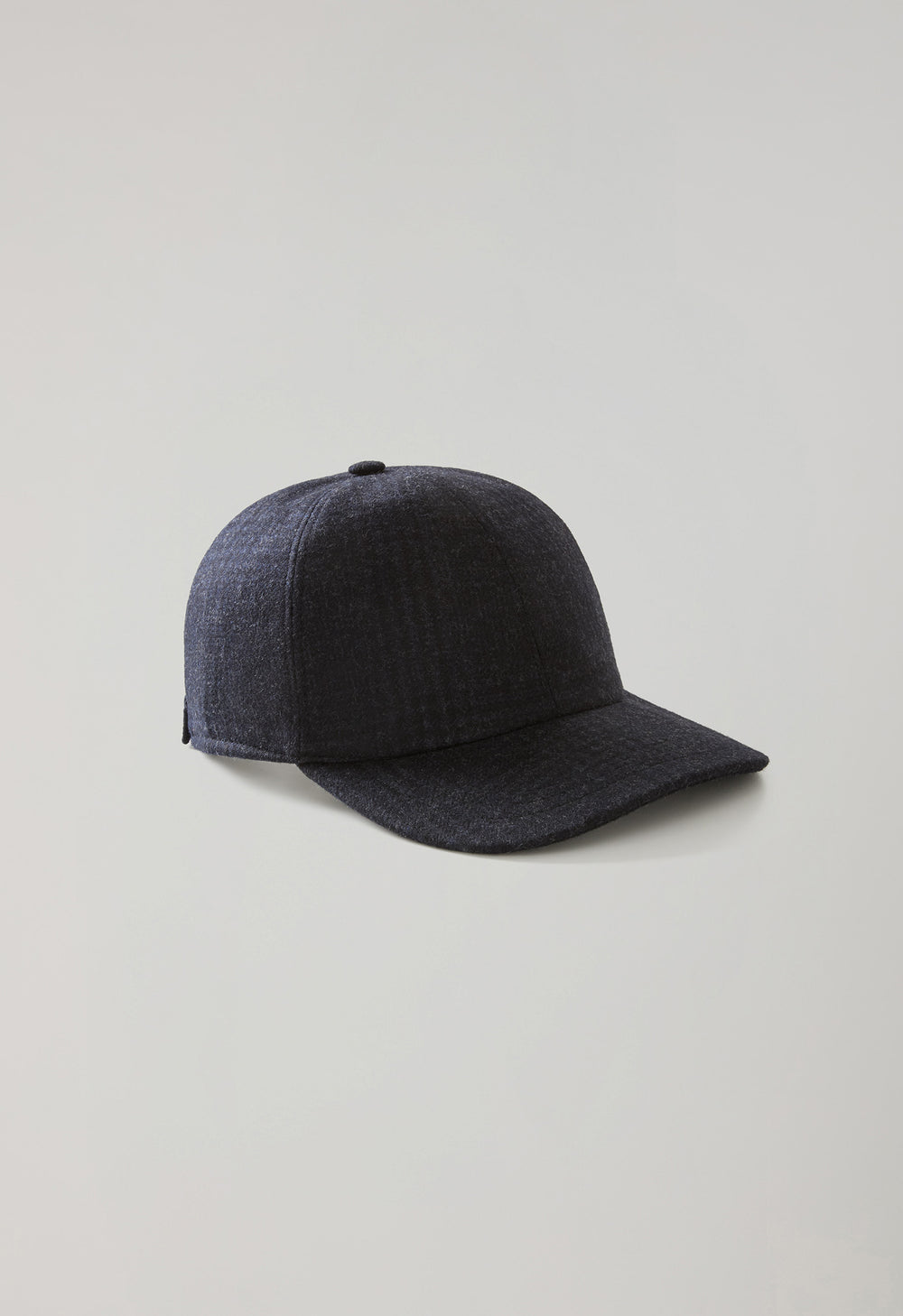 Dunkelblauer Baseballkappe aus weichem Glencheck-Flanell 
