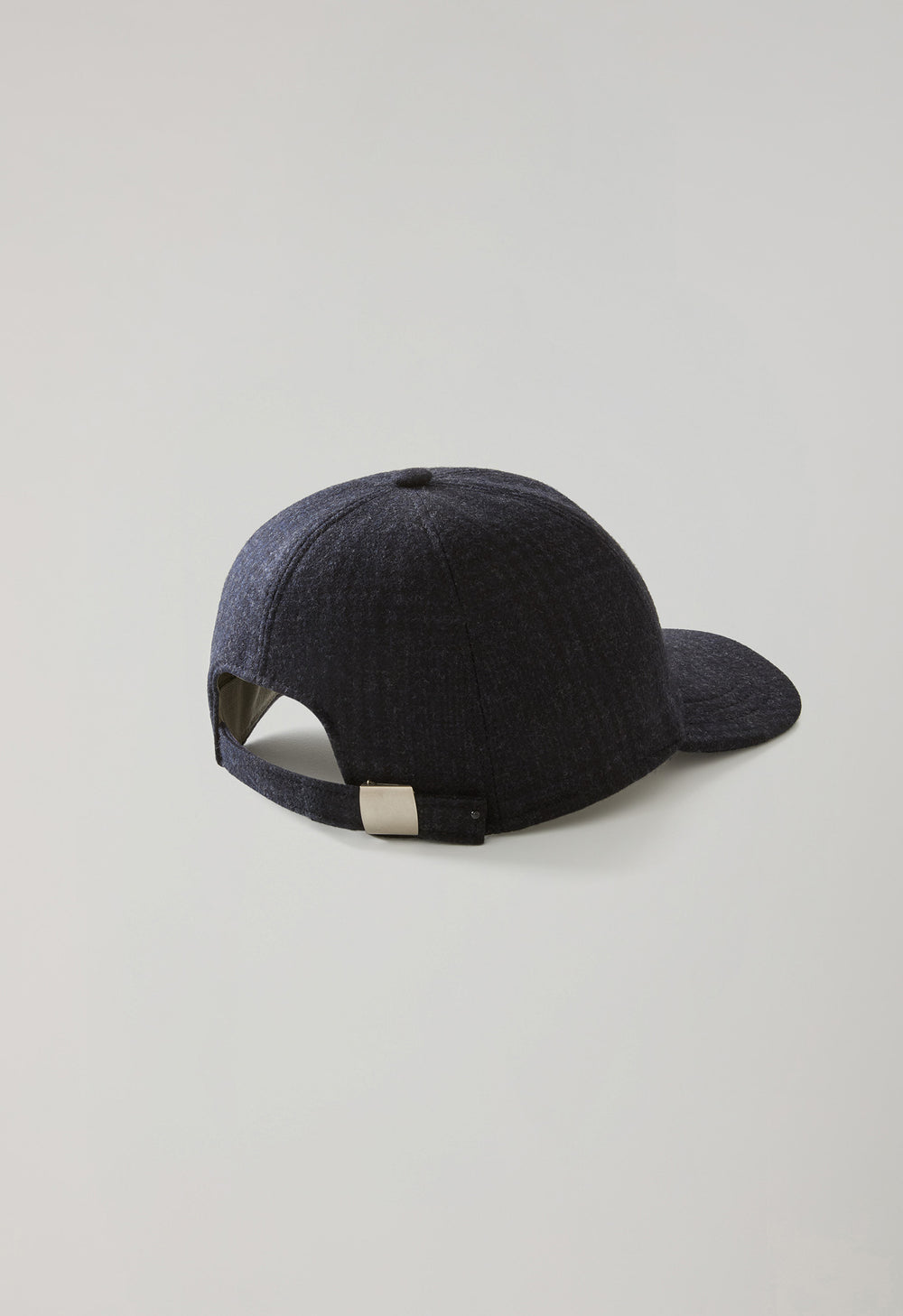Dunkelblauer Baseballkappe aus weichem Glencheck-Flanell 