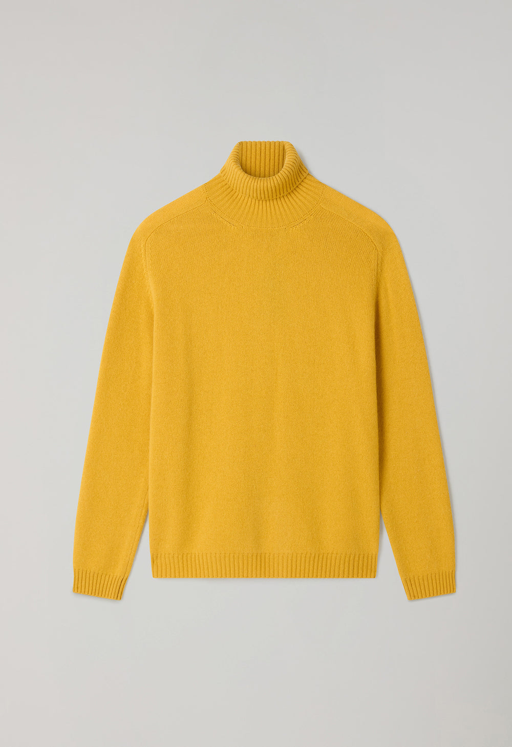 Yellow Wool Cashmere Turtleneck