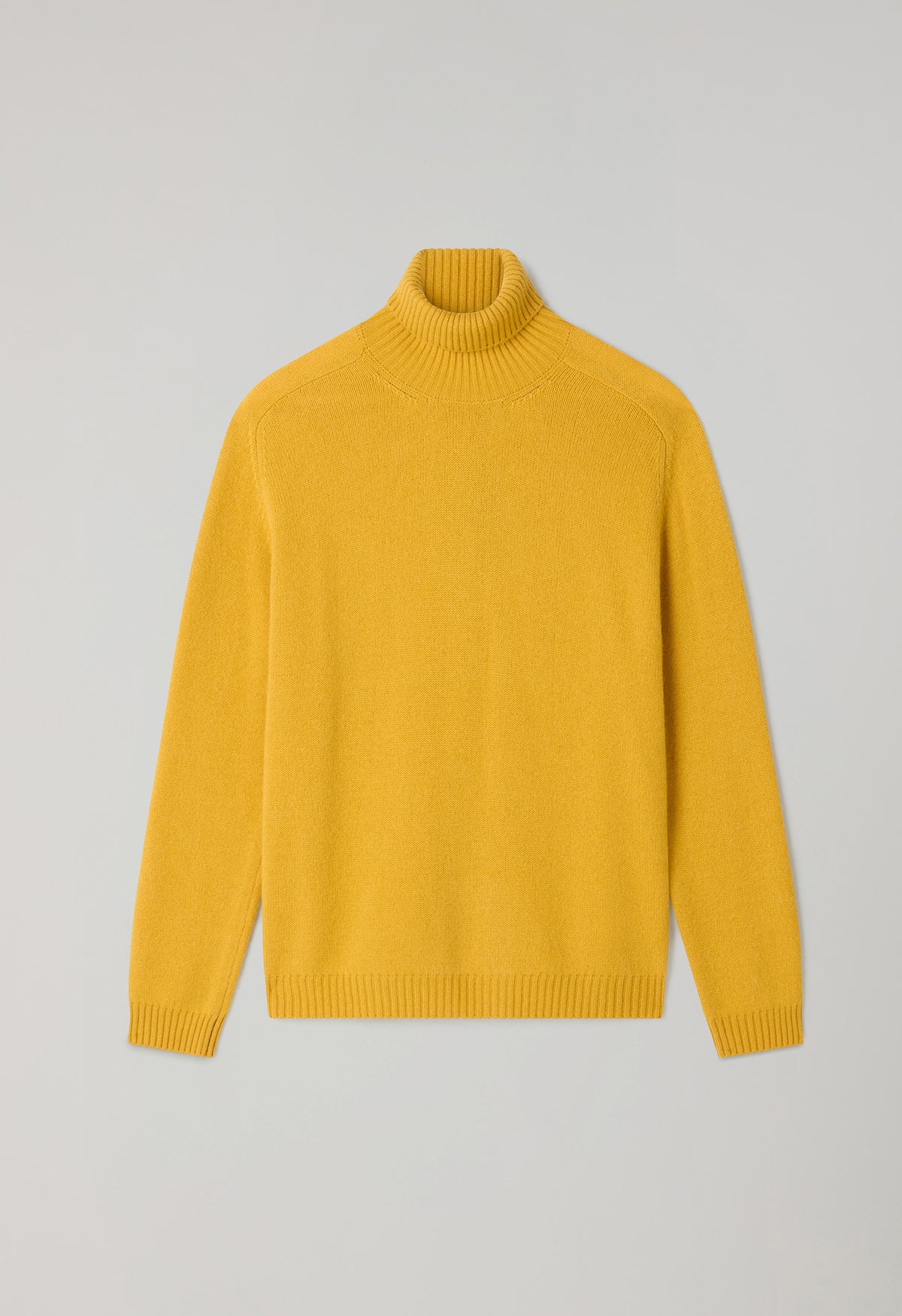 Yellow Wool Cashmere Turtleneck