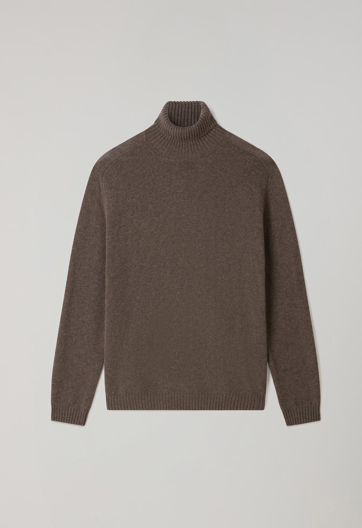 Brown Wool Cashmere Turtleneck