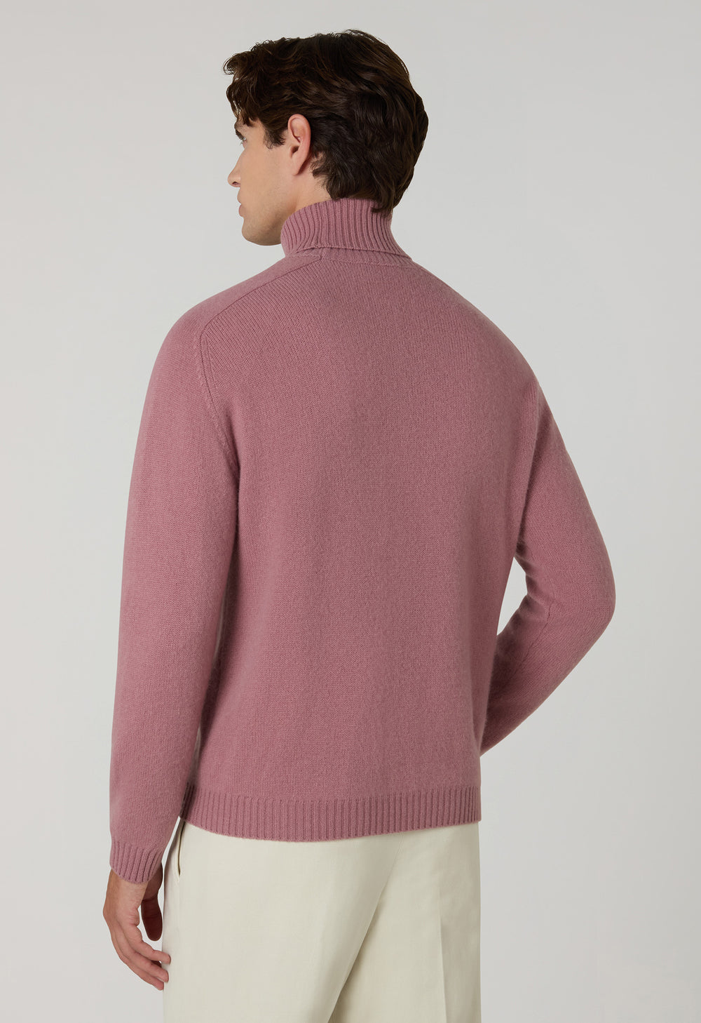 Pink Wool Cashmere Turtleneck