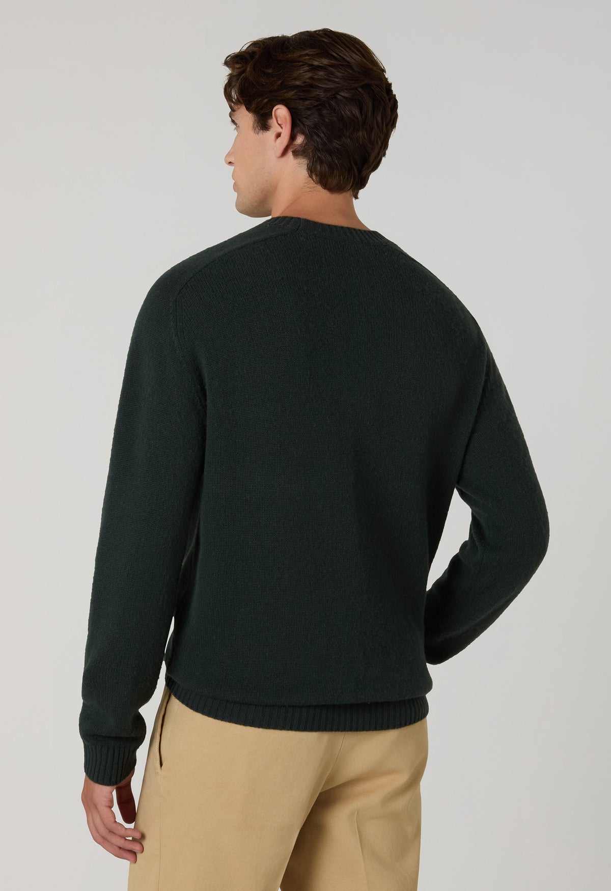 Dark Green Wool Cashmere Crewneck
