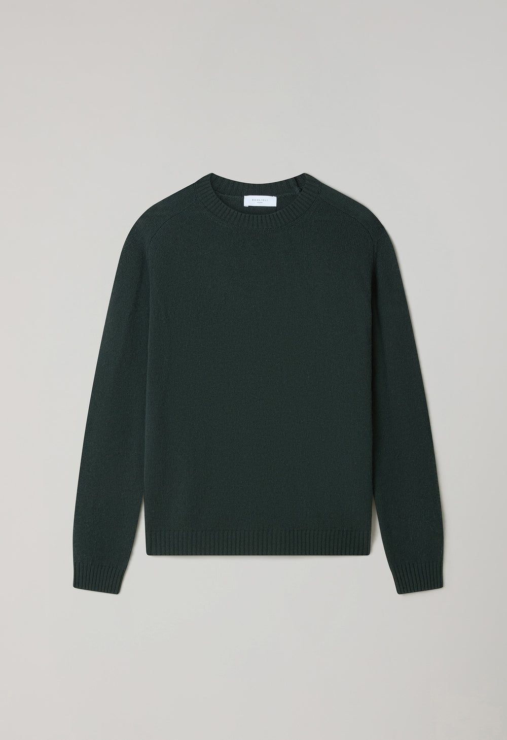 Dark Green Wool Cashmere Crewneck