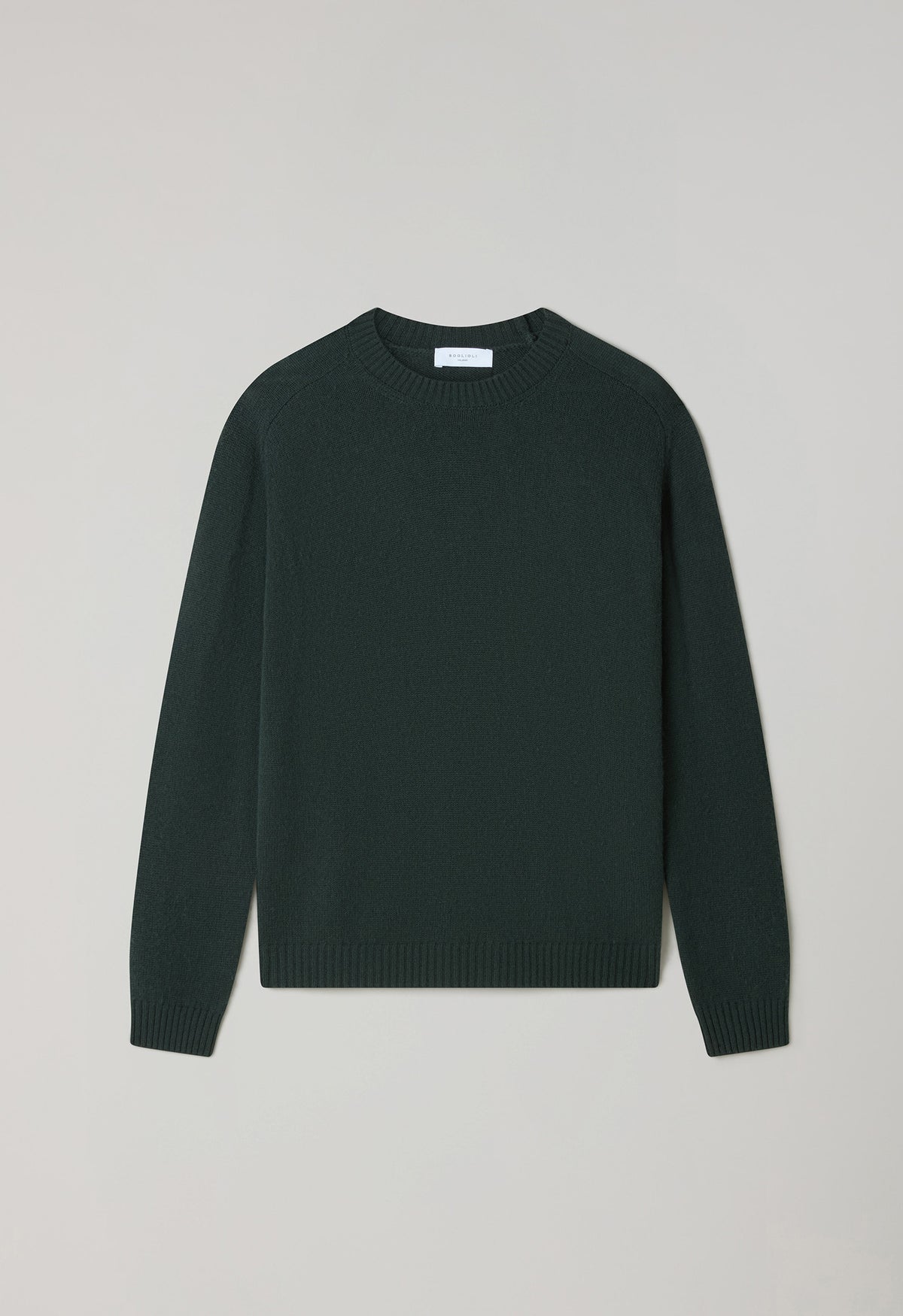 Dark Green Wool Cashmere Crewneck