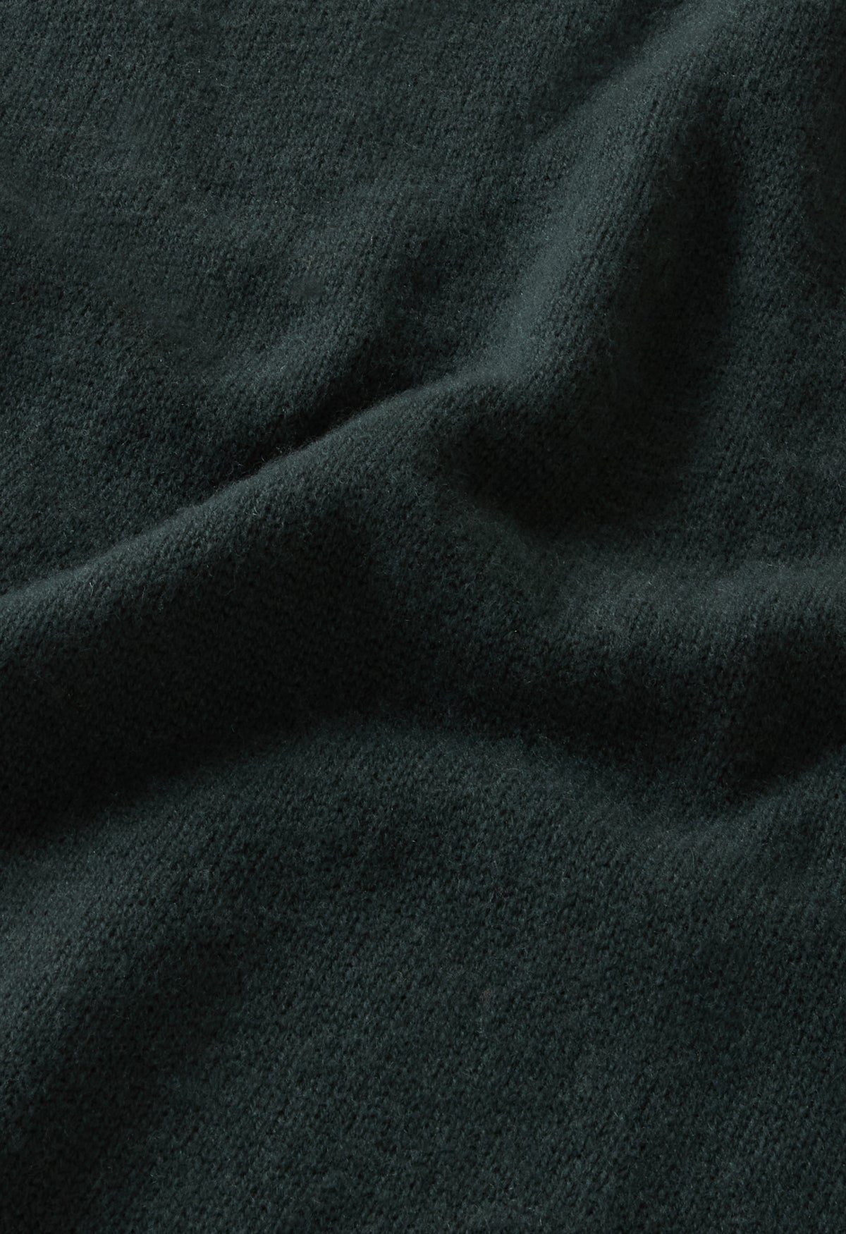 Dark Green Wool Cashmere Crewneck