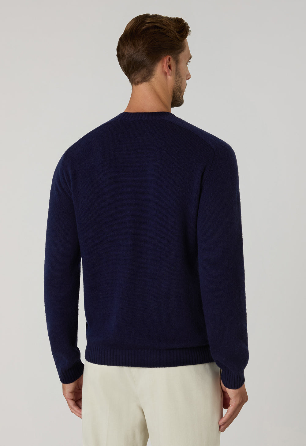 Blue Wool Cashmere Crewneck