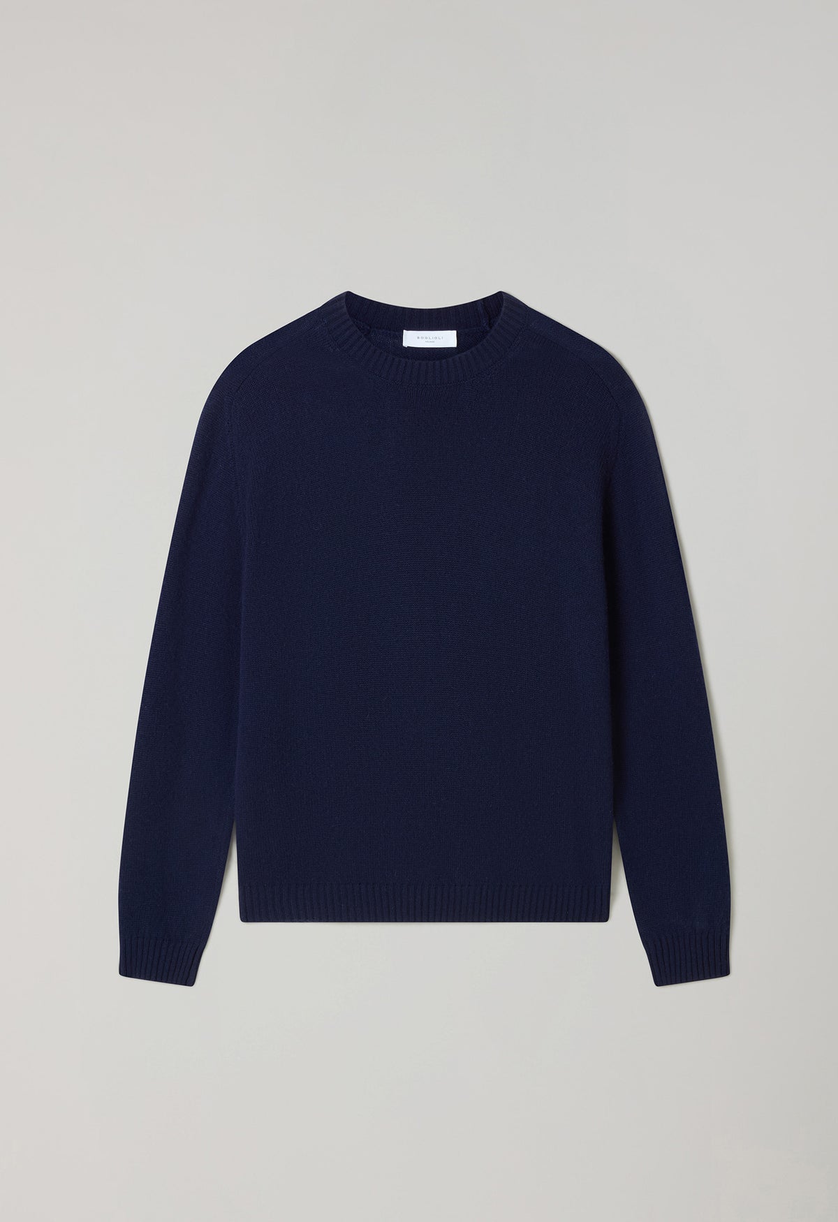 Blue Wool Cashmere Crewneck