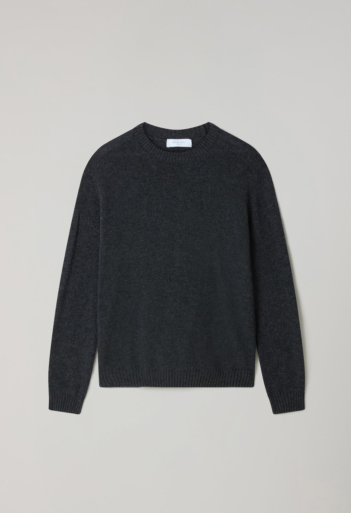 Dark Grey Wool Cashmere Crewneck