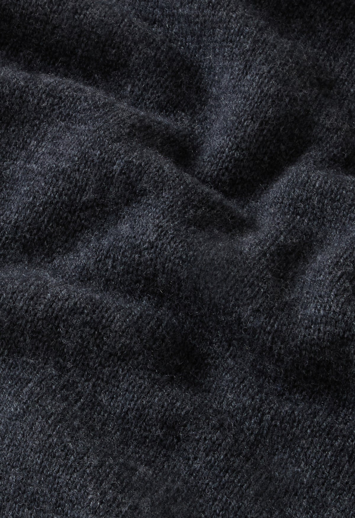 Dark Grey Wool Cashmere Crewneck
