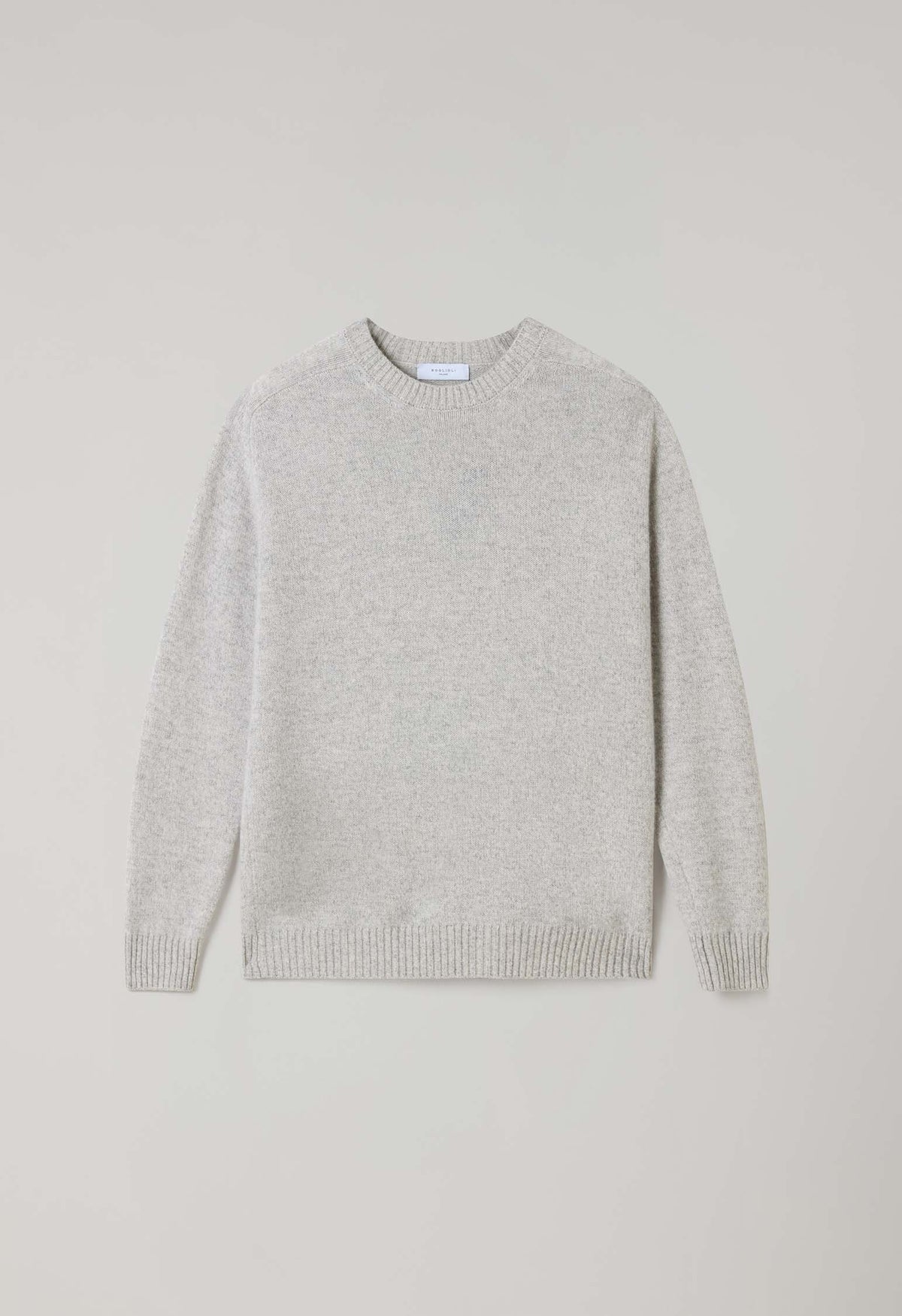 Girocollo in cashmere Mouliné grigio