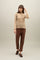 Beige Brushed Wool Cashmere Crewneck