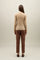 Beige Brushed Wool Cashmere Crewneck