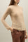 Beige Brushed Wool Cashmere Crewneck