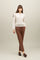 White Ribbed Cashmere Polo