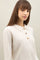 White Ribbed Cashmere Polo