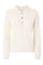 White Ribbed Cashmere Polo