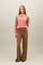 Pink Ribbed Cashmere Polo