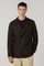 Brown blended Wool Prince of Wales Easy Jacket