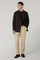 Brown blended Wool Prince of Wales Easy Jacket