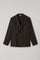Brown blended Wool Prince of Wales Easy Jacket