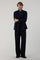 Blue blended Wool Pinstripe Easy Jacket