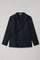 Blue blended Wool Pinstripe Easy Jacket
