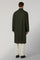 Green Wool Vichy Raglan Coat